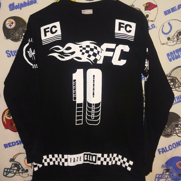 2020 Faze Clan ESports Flames Racing Video Game Gaming Long Sleeve Graphic Shirt - Picture 1 of 2